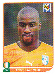 Abdoulaye Meite Cote D'Ivoire samolepka Panini World Cup 2010 #530